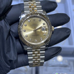 2017 Rolex Datejust 41mm | Two Tone Yellow Gold | Champagne Diamond Dial