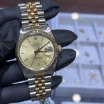 1986 Rolex Datejust 36mm | Two Tone Yellow Gold | Champagne Stick Dial