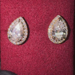 Elegant Pear Shape Diamond Earrings 70286