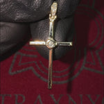 14K Yellow Gold Bezel Cross 65663