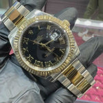 2012 Rolex Datejust 41mm | Two-Tone Stainless Steel and 18K Yellow Gold | Black Roman Dial | REF: 116333