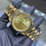 Rolex Day-Date 36mm | 18K Yellow Gold | Champagne Stick Dial