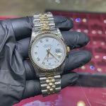 Rolex DateJust 36mm | Two Tone Yellow Gold | White Roman Dial | REF: 16233