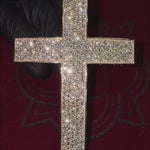 14K Yellow Gold Diamond Large Cross 65665
