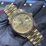 Rolex Day-Date 36mm | 18K Yellow Gold | Champagne Diamond Dial | REF: 18038