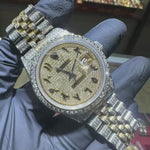 Rolex DateJust 36mm | Two Tone Yellow Gold | Iced Out Arabic Dial 71576