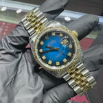 Rolex Datejust 36mm | Two-Tone Stainless Steel and 18K Yellow Gold | Blue Ombre Diamond Dial | REF: 116233