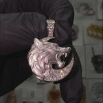 Howling Wolf Diamond Pendant 70645
