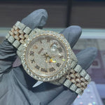 Rolex Datejust 41mm | Two Tone Everose Gold | Iced Out Diamond Roman Dial