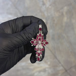 Sovereign's Halo Ruby Cross pendant  Mini 69508