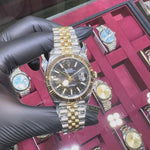 2020 Rolex DateJust 41mm | Two Tone Yellow Gold | Black Stick Dial | 126333