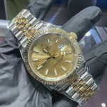 2017 Rolex Datejust 41mm | Two-Tone Stainless Steel and 18K Yellow Gold | Champagne Stick Dial | REF: 126333