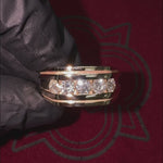 5 Stone Mens Diamond Wedding Band 68639