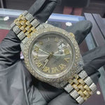 Rolex Datejust 41mm | Two-Tone Stainless Steel and 18K Yellow Gold | Fully Iced Diamond Roman Dial | REF: 126303