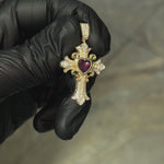 Sacred Heart Cross Pendant 70806