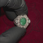 Royal Garden Oval Emerald Ring 69669