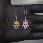 14K Gold Guardian Light Hamsa & David Star Necklace 71825
