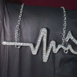 14K Diamond Heartbeat Necklace 65519