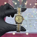 Rolex DateJust 26mm | Two Tone Yellow Gold | "Champagne Stick"