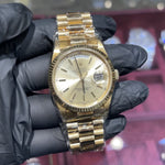 Rolex Day-Date 36mm | 18K Yellow Gold | Light Champagne Stick Dial | REF: 18238