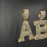 Time Numeral Initial Diamond Pendant 68997