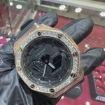 2026 Casio G-Shock "CasiOak" 45.4mm | Rose Gold Tone Stainless Steel | Black Dial | REF: GA-2100