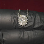 Oval Halo Diamond Necklace 70755