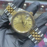 Rolex DateJust 36mm | Two Tone Yellow Gold | Champagne Stick Dial | REF: 16013