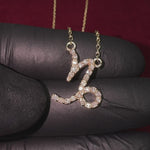 14K Gold Capricorn Diamond Necklace 66711