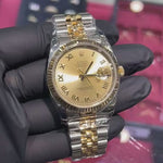 Rolex DateJust 36mm | Two Tone Yellow Gold | Champagne Roman Dial | 116233