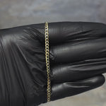 Solid Cuban Diamond Cut Bracelet  3mm 8 inches  33150