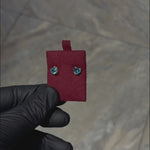 14K Gold Heart Shape Swiss Blue Topaz Earrings 66738