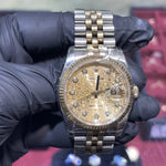 Rolex Datejust 36mm | Oystersteel / 18K Yellow Gold | Champagne Computer Diamond Dial 71844