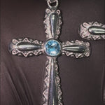 Aqua Aura Sacred Cross Pendant 69601