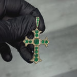 Imperial Emerald Cross Pendant Medium 71190