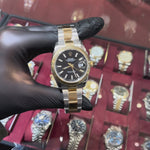 2019 Rolex DateJust 41mm | Two Tone Yellow Gold | Black Stick Dial | 126333