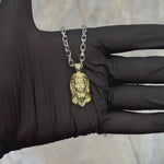 18k Green Gold Jesus Pendant 71644