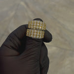 Triple Row Diamond Band Ring 70526