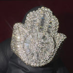 Baguette Diamond Hamza Ring 68798