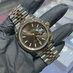 2025 Rolex Datejust 41mm | Two-Tone Stainless Steel and 18K Everose Gold | Chocolate Stick Dial