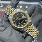 2022 Rolex Datejust 41mm | Two-Tone Stainless Steel and 18K Yellow Gold | Black Diamond Dial | REF: 126333