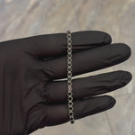 14K Gold Buttercup Black Diamond Tennis Bracelet 71110