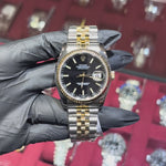 Rolex DateJust 36mm | Two Tone Gold | Black Stick Dial | 116233