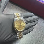 Rolex DateJust 36mm | Two Tone Yellow Gold | Champagne Roman Dial | 116233