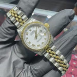 1992 Rolex Lady Datejust 26mm | Two-Tone Stainless Steel and 18K Yellow Gold | White Roman Dial | REF: 69173