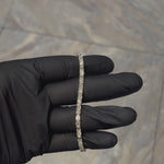 14K Gold Alternating Emerald & Round Lab-Grown Diamond Tennis Bracelet 71820