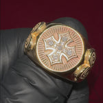 14K Gold Diamond Cross Ring 70835