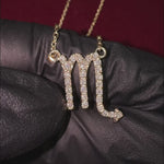 14K Gold Scorpio Diamond Necklace 66721