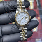 Rolex DateJust 26mm | Two Tone Yellow Gold | White Roman Dial | REF: 69173