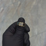 Asscher Solitaire Signet Ring 71599